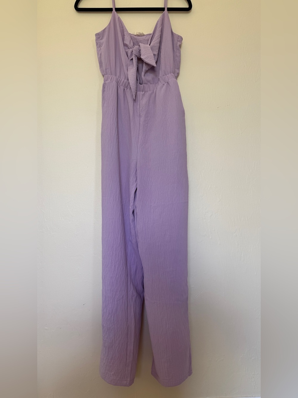 Lavender Tie-Front Jumpsuit